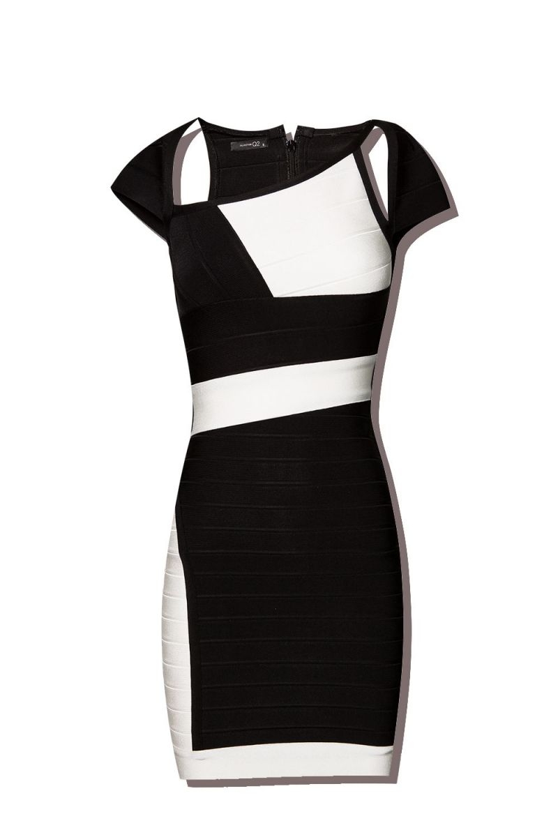 VESTIDO bandaje bicolor